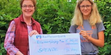 Rieke rannte für die Raiffeisenbank