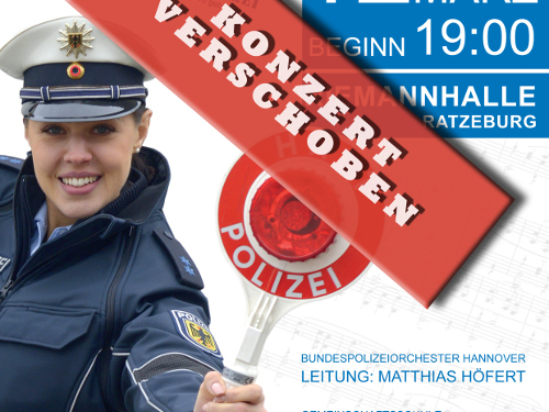 Gemeinsames Benefizkonzert der Bundespolizeiabteilung Ratzeburg wird verschoben