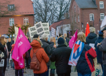 Friedlicher und lautstarker Protest gegen die AfD