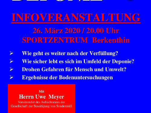 Infoveranstaltung zur Sondermülldeponie Rondeshagen-Groß Weeden