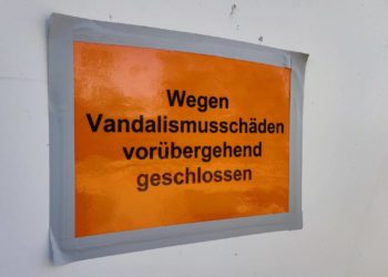 Vandalismus an öffentlichen Toiletten und Gebäuden