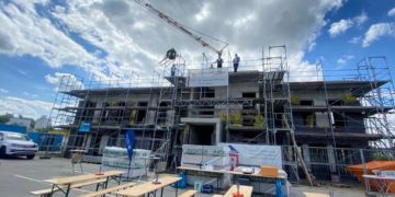 Richtfest des neuen Multifunktionshauses der Raiffeisenbank