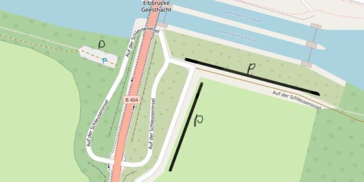 Sperrung der Wehrbrücke bei Geesthacht