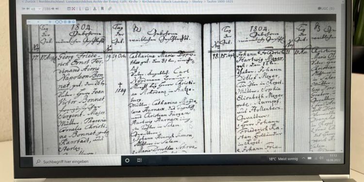 Digitales Projekt erfasst Kirchenbucheinträge