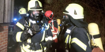 Länderübergreifende Feuerwehr-Großübung in Mustin
