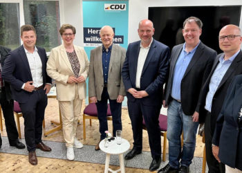 Spitzenkandidat der CDU Schleswig-Holstein Niclas Herbst in Schwarzenbek