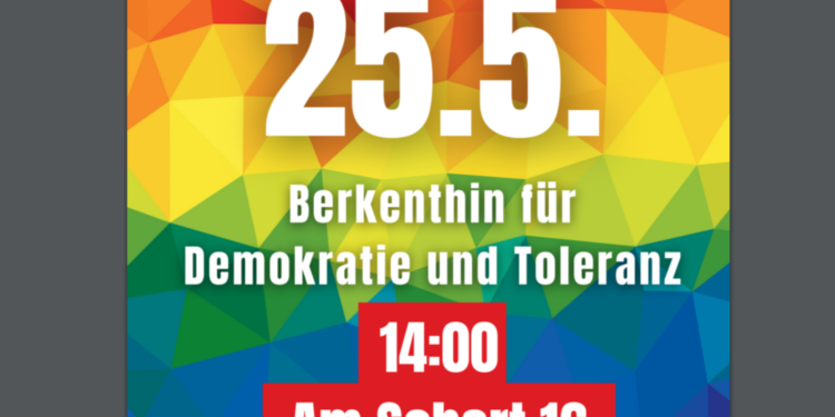 Demonstration für Demokratie gegen Rechtextremismus