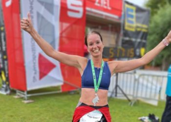 Möllner Triathletin beim Müritz-Triathlon 