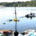 Taucher bergen Segelboot im Domsee