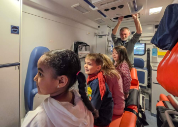 Die Kinder der Johanniter-Kita Traumland besuchten den Rettungsdienst 